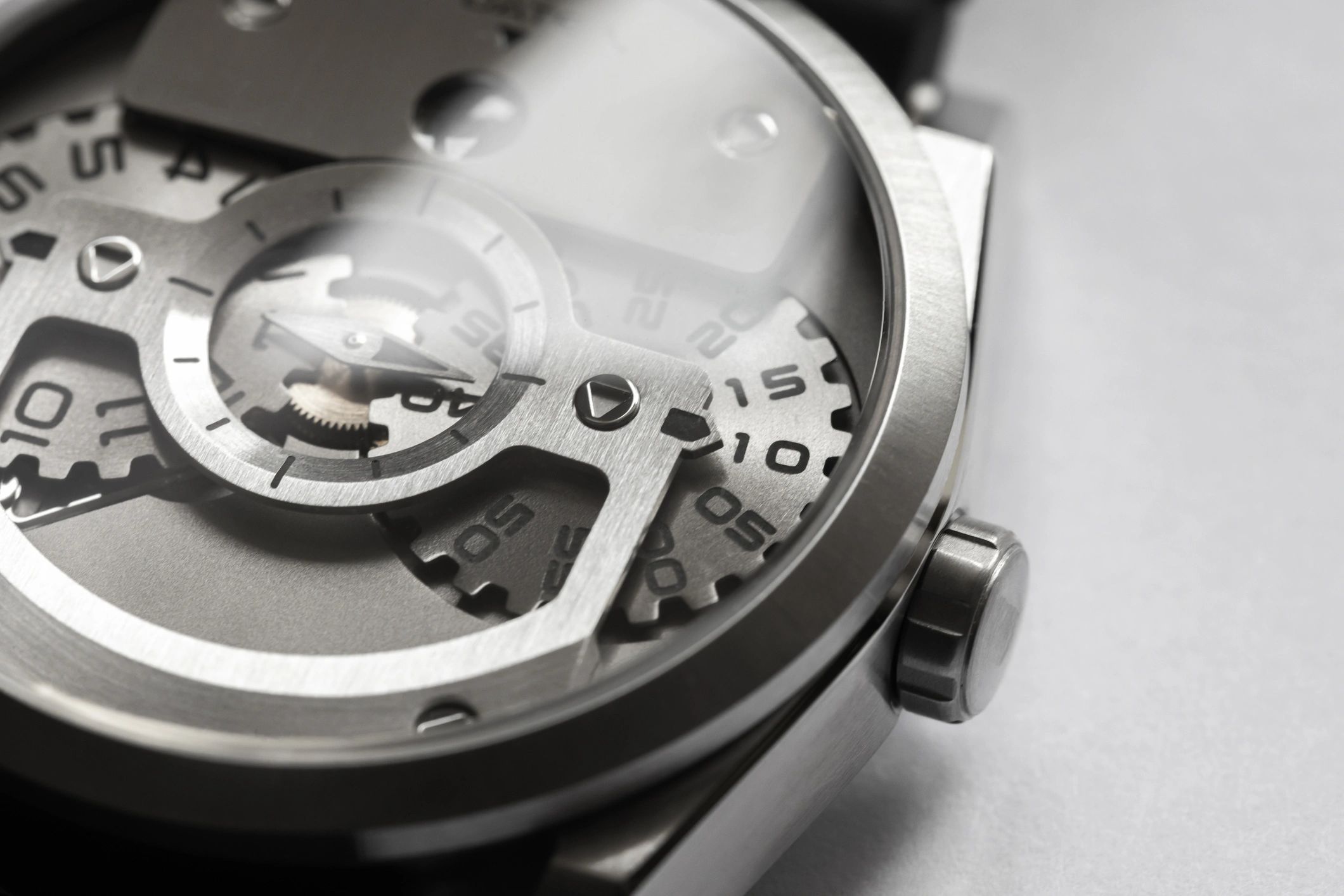 Close-up of a luxury mechanical wristwatch